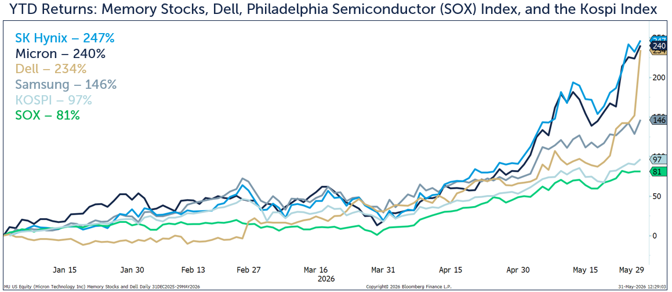 ytd returns memory stocks